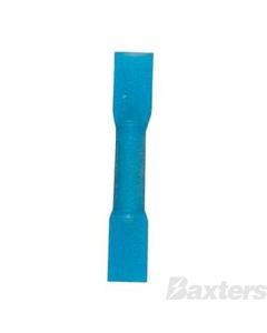 Quikcrimp BSW2/100 Blue Heat Shrink Pre-Insulated Butt Splice 1.5 - 2.5mm2 Pack of 100